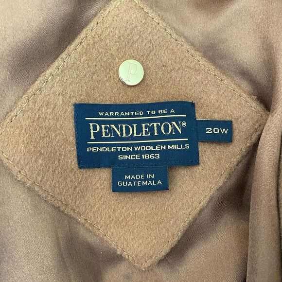Pendleton Longline Duster Wool Blend Coat Jacket Overcoat Plaid Women's 20W - Picture 5 of 6